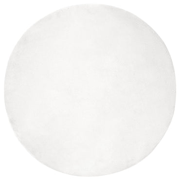 vidaXL Kunstfell Hasen Teppich Olite Weiß Ø 120 cm Polyester