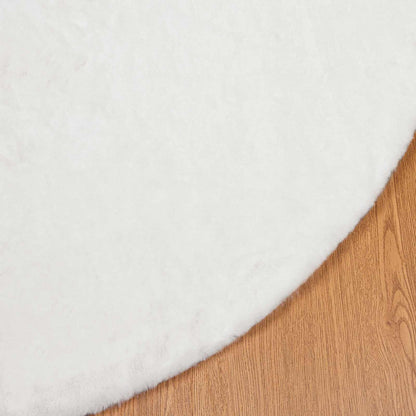 vidaXL Kunstfell Hasen Teppich Olite Weiß Ø 160 cm Polyester