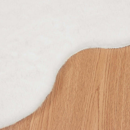 Rutschfester Kunstfellteppich Olite Weiß 50 x 80 cm Polyester