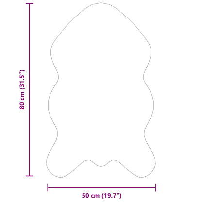 Rutschfester Kunstfellteppich Olite Weiß 50 x 80 cm Polyester