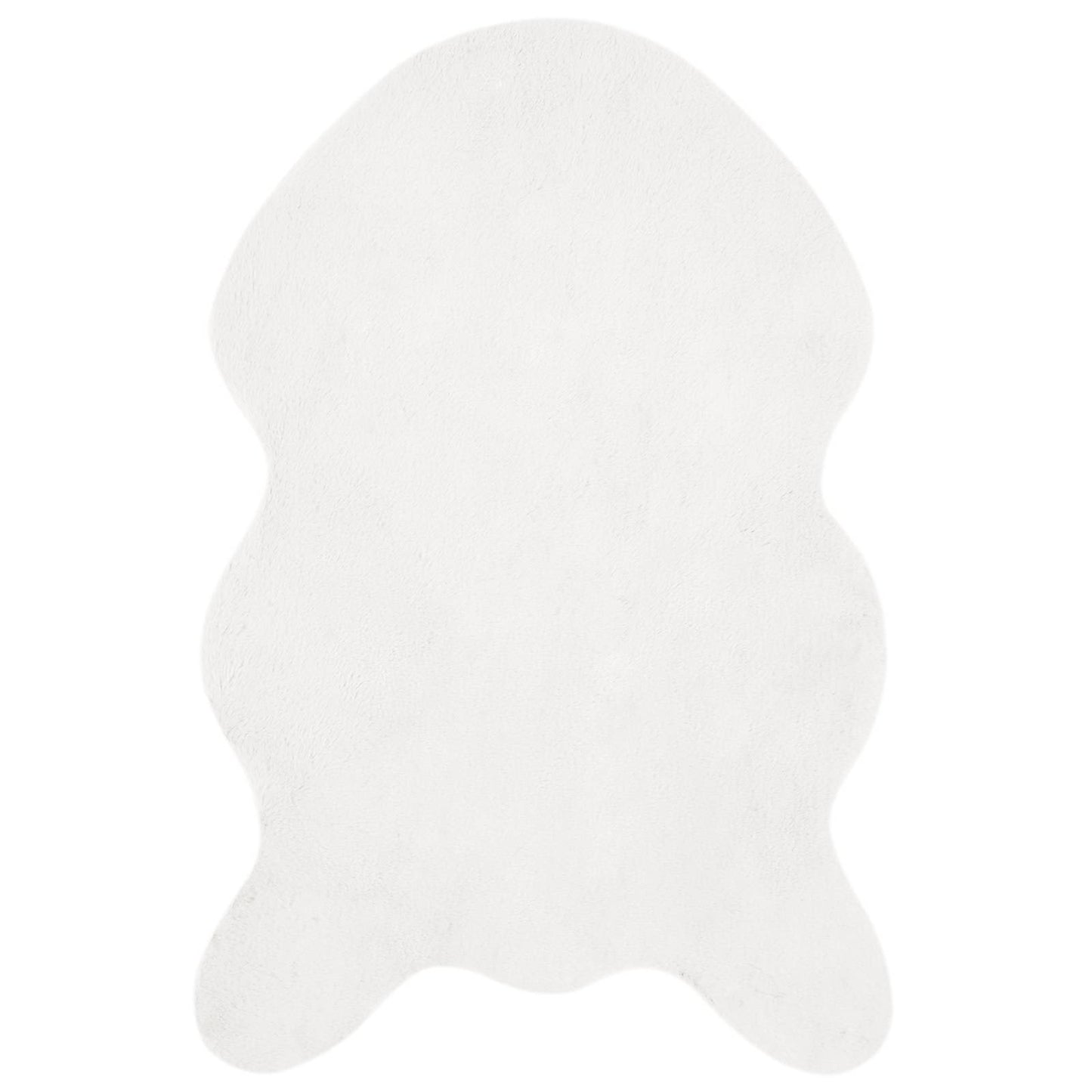 vidaXL Tapis en fausse fourrure de lapin Olite blanc 60 x 90 cm polyester