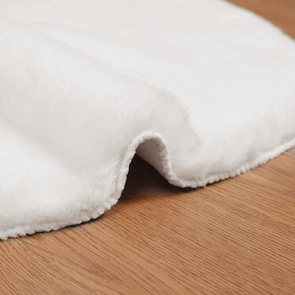 Rutschfester Kunstfellteppich Olite Weiß 80 x 120 cm Polyester