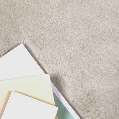 vidaXL Kunstfell Hasen Teppich Olite Beige 80 x 150 cm Polyester