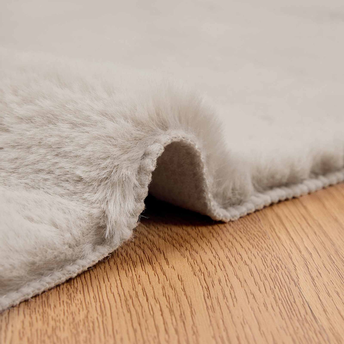 vidaXL Kunstfell Hasen Teppich Olite Beige 100 x 200 cm Polyester