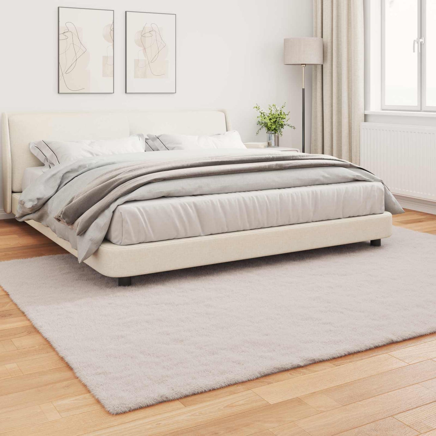 vidaXL Kunstfell Hasen Teppich Olite Beige 240 x 340 cm Polyester