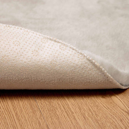 Rutschfester Kunstfellteppich Olite Beige Ø 80 cm Polyester