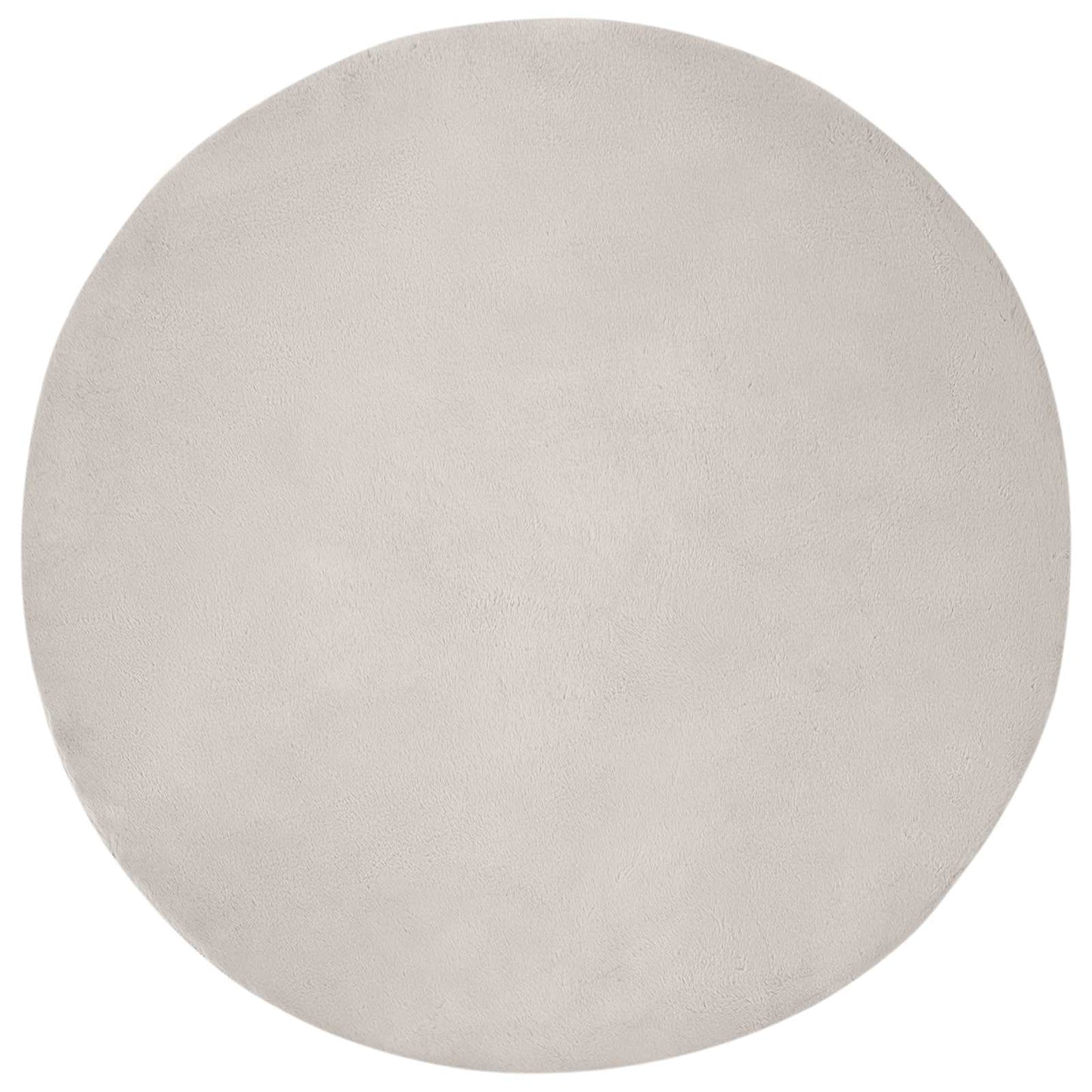 Rutschfester Kunstfellteppich Olite Beige Ø 80 cm Polyester