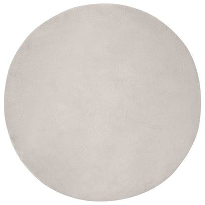 Rutschfester Kunstfellteppich Olite Beige Ø 120 cm Polyester