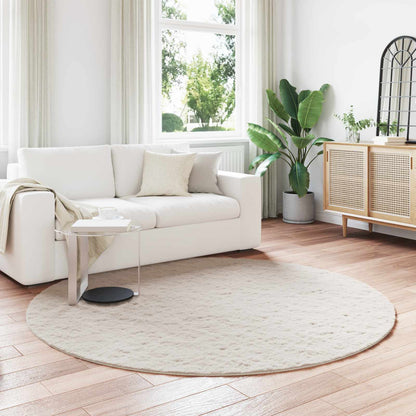 vidaXL Kunstfell Hasen Teppich Olite Beige Ø 160 cm Polyester