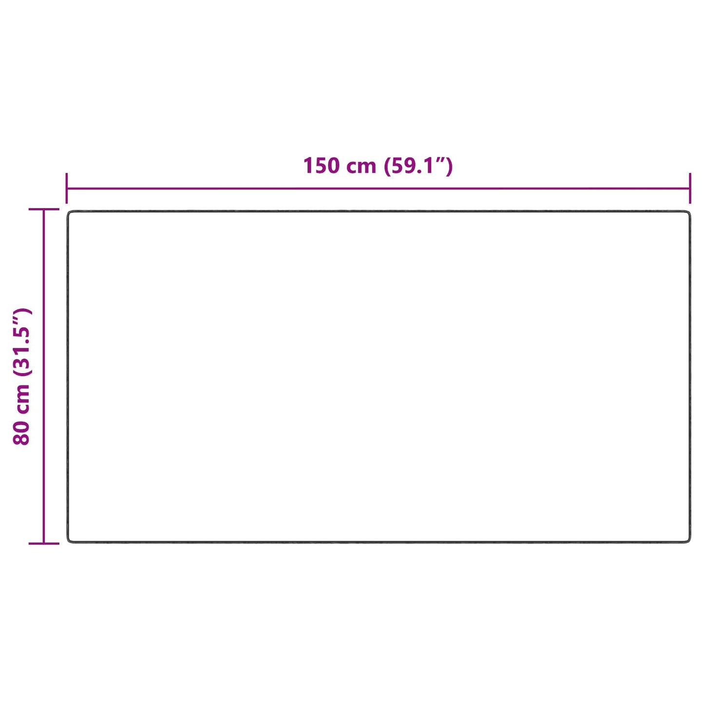 Rutschfester Kunstfellteppich Olite Creme 80 x 150 cm Polyester