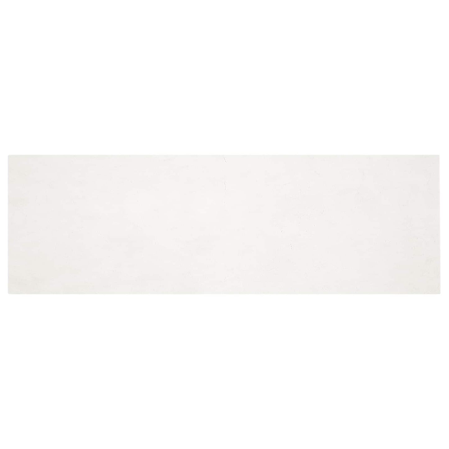 Rutschfester Kunstfellteppich Olite Creme 80 x 250 cm Polyester