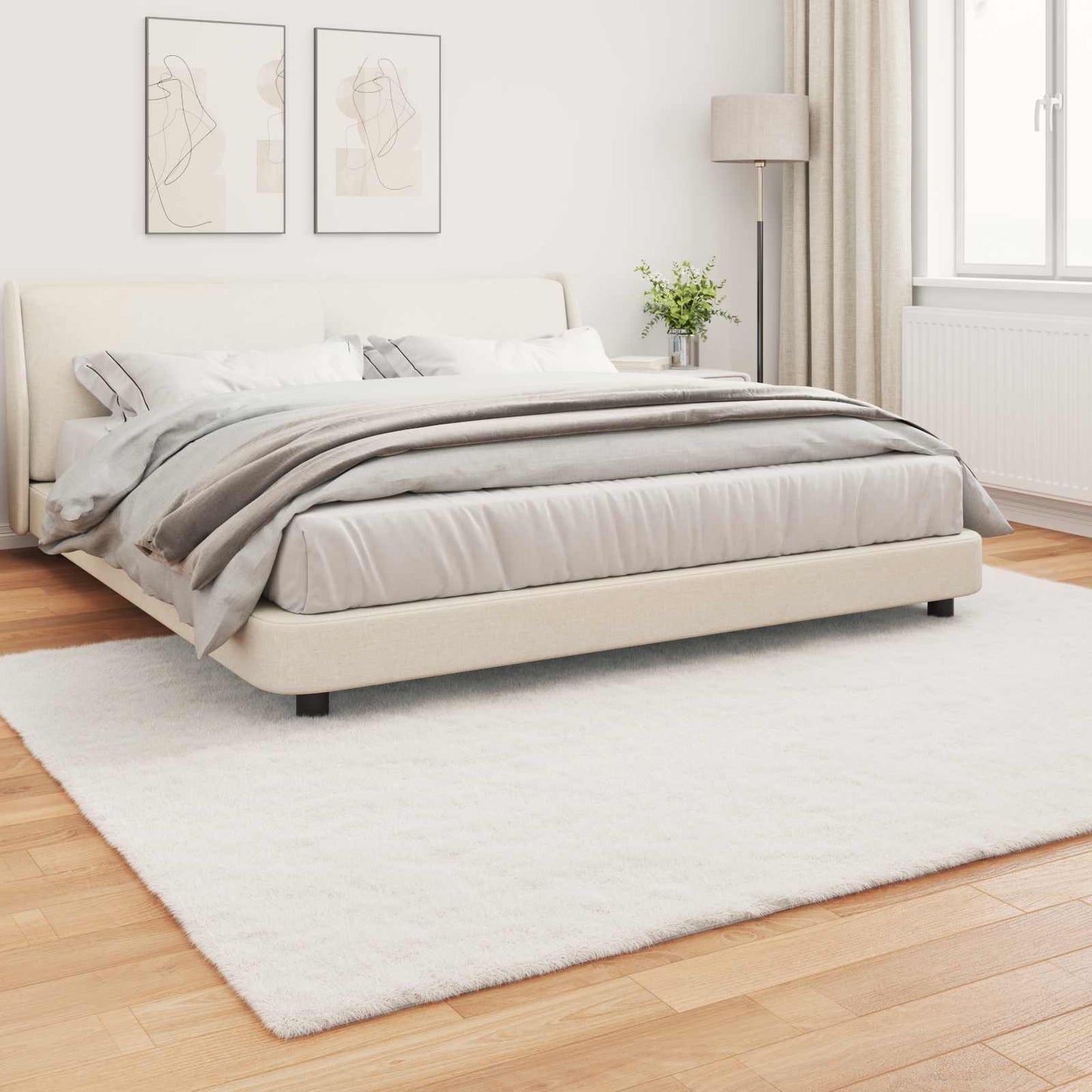 vidaXL Kunstfell Hasen Teppich Olite Creme 200 x 280 cm Polyester