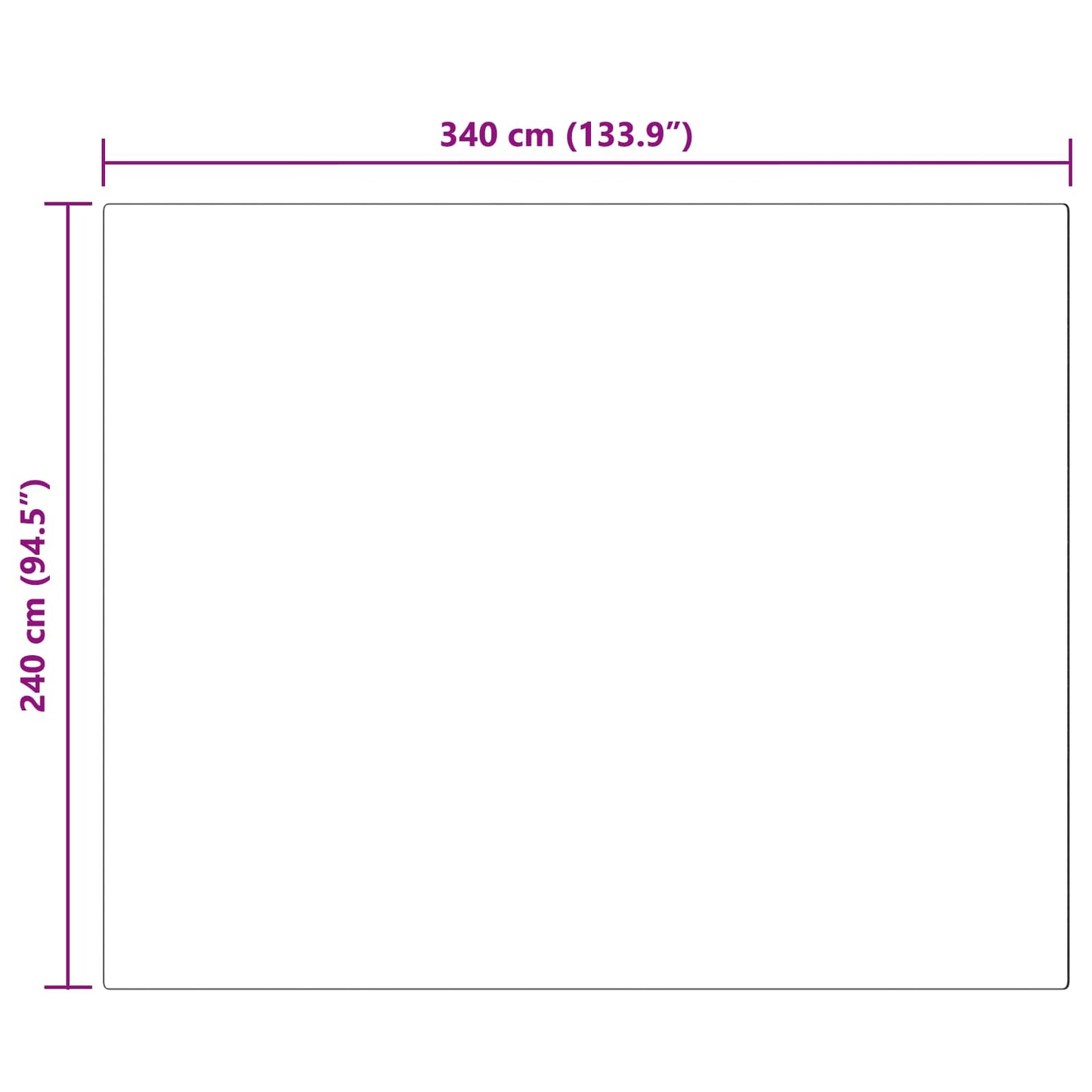 Rutschfester Kunstfellteppich Olite Creme 240 x 340 cm
