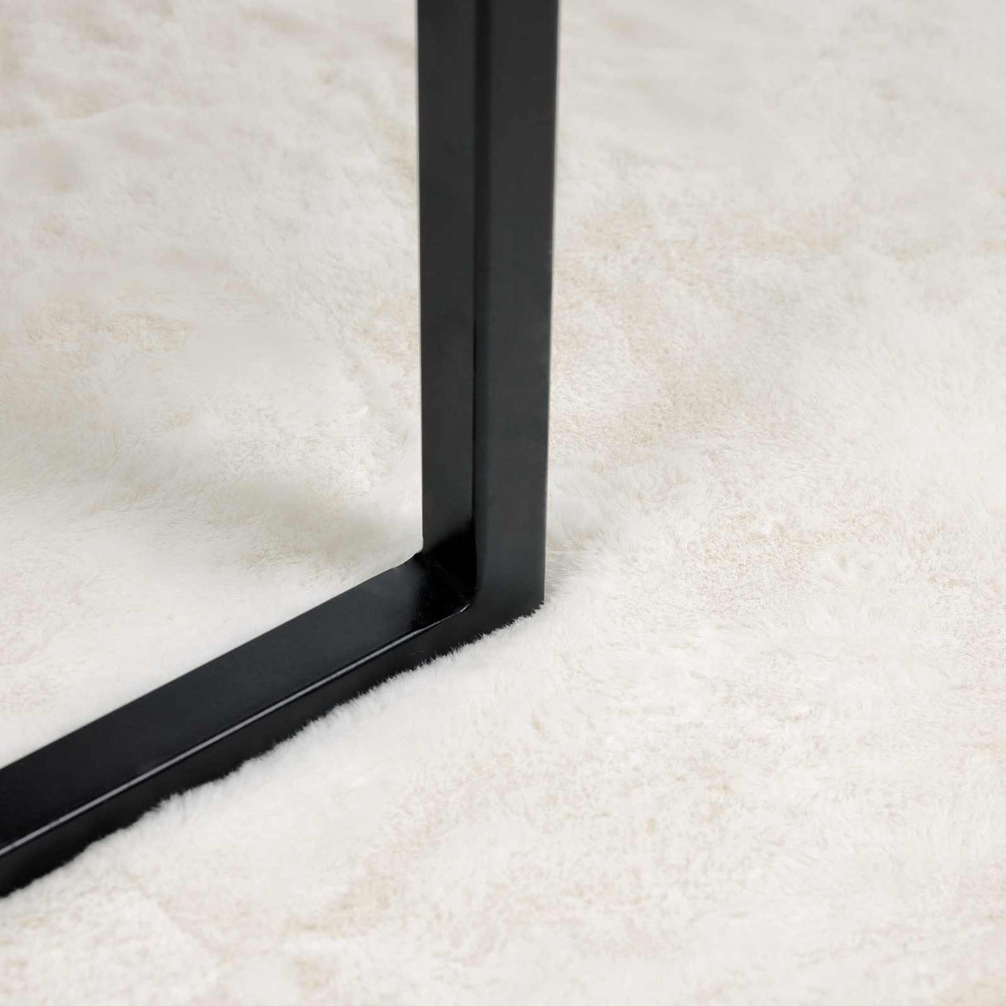 Rutschfester Kunstfellteppich Olite Creme 240 x 240 cm