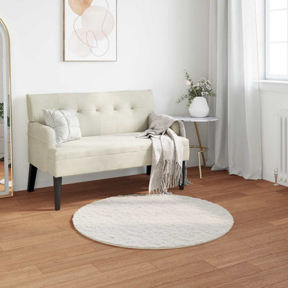 vidaXL Kunstfell Hasen Teppich Olite Creme Ø 80 cm Polyester