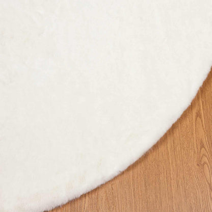 vidaXL Kunstfell Hasen Teppich Olite Creme Ø 100 cm Polyester
