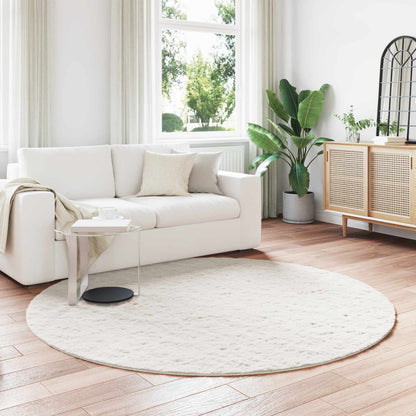 vidaXL Kunstfell Hasen Teppich Olite Creme Ø 160 cm Polyester