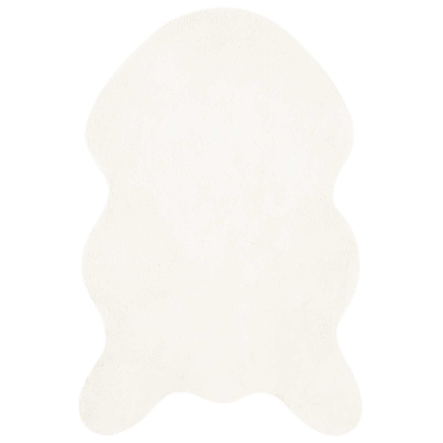 Rutschfester Kunstfellteppich Olite Creme 50 x 80 cm Polyester