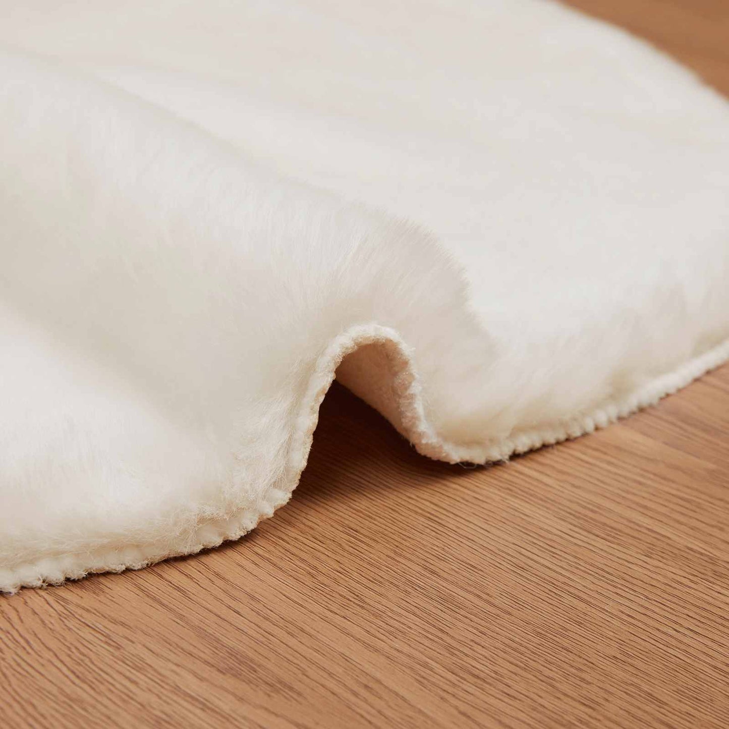 vidaXL Kunstfell Hasen Teppich Olite Creme 80 x 120 cm Polyester