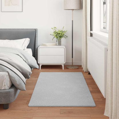 vidaXL Kunstfell Hasen Teppich Olite Grau 60 x 110 cm Polyester