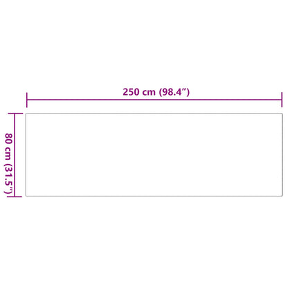 vidaXL Kunstfell Hasen Teppich Olite Grau 80 x 250 cm Polyester