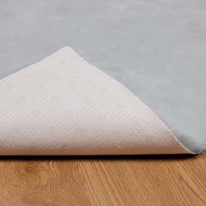 vidaXL Kunstfell Hasen Teppich Olite Grau 100 x 200 cm Polyester