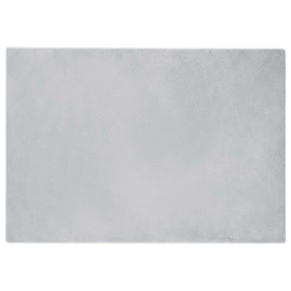vidaXL Kunstfell Hasen Teppich Olite Grau 140 x 200 cm Polyester
