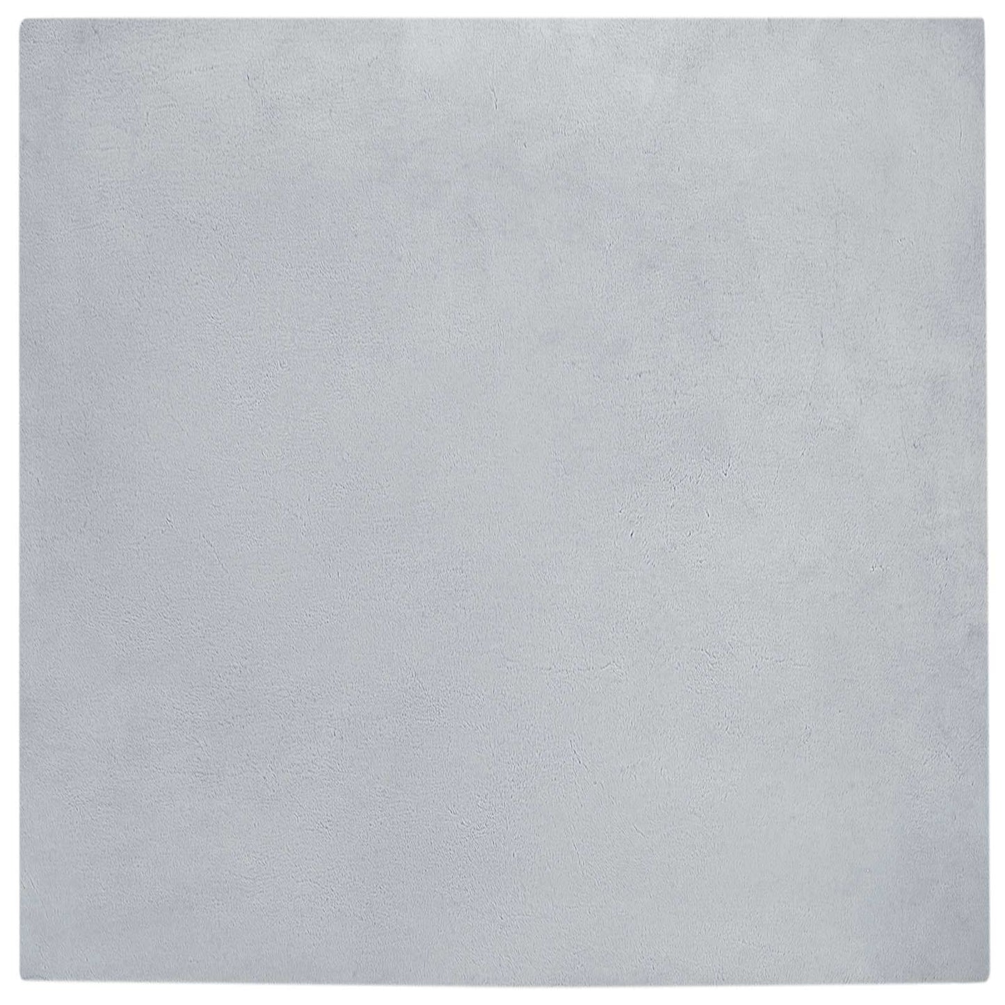 vidaXL Tapis Olite Lapin en Fausse Fourrure Gris 160 x 160 cm Polyester
