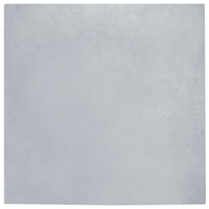 vidaXL Tapis Olite lapin en fausse fourrure gris 200 x 200 cm Polyester