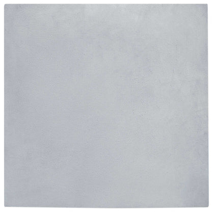 vidaXL Tapis Olite lapin en fausse fourrure gris 200 x 200 cm Polyester