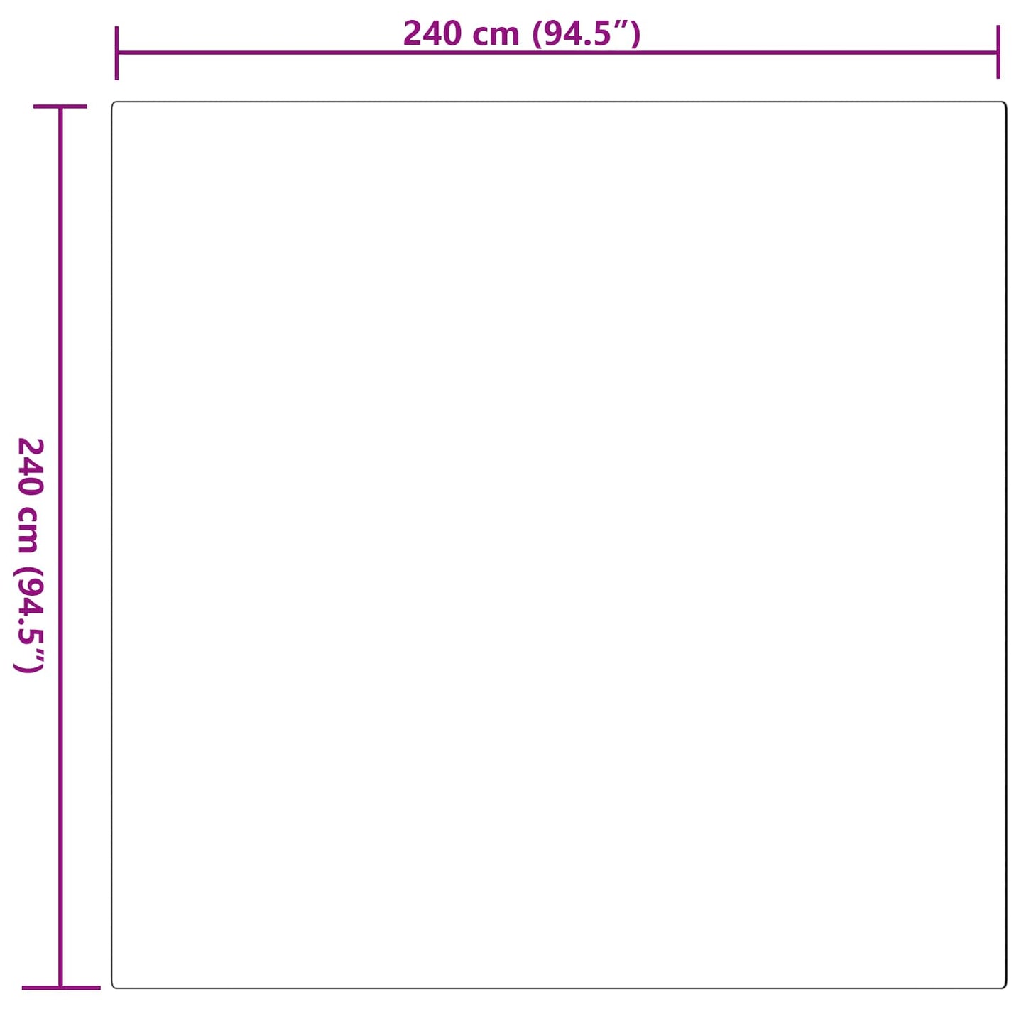 vidaXL Tapis en fausse fourrure de lapin Olite gris 240 x 240 cm polyester