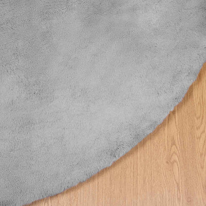 vidaXL Kunstfell Hasen Teppich Olite Grau Ø 80 cm Polyester