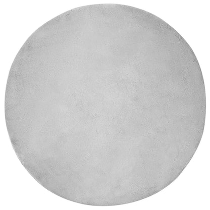 vidaXL Tapis rond Olite en fausse fourrure de lapin gris Ø 160 cm polyester