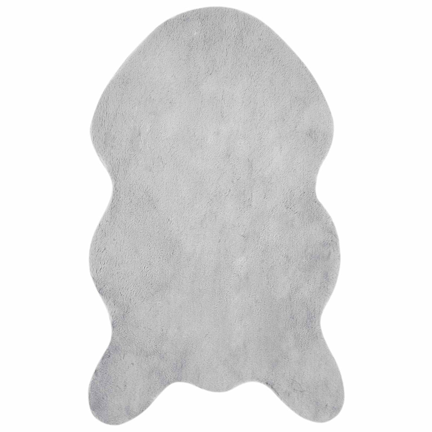 vidaXL Kunstfell Hasen Teppich Olite Grau 50 x 80 cm Polyester
