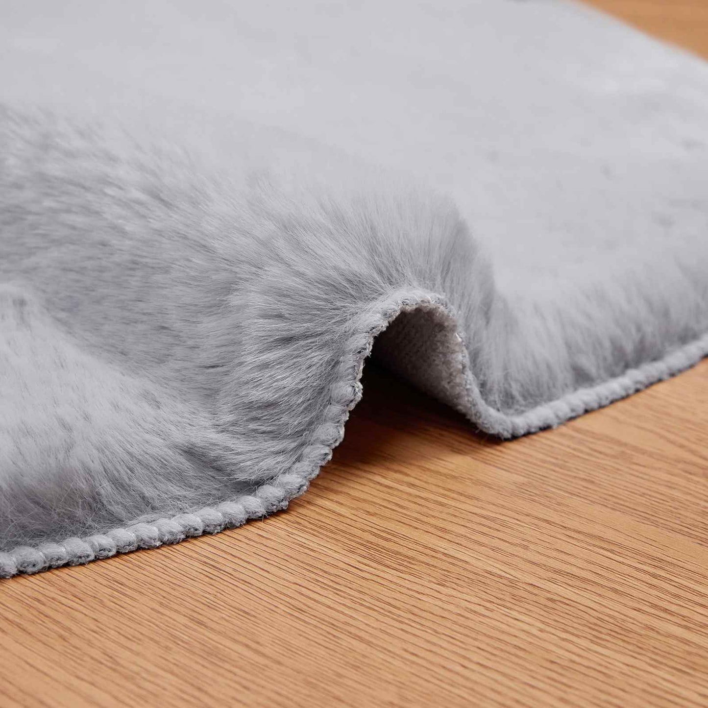 vidaXL Kunstfell Hasen Teppich Olite Grau 60 x 90 cm Polyester
