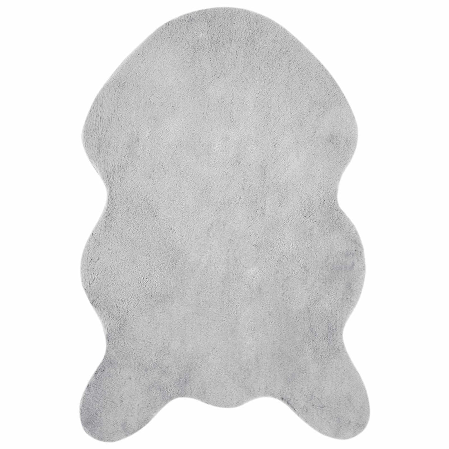 vidaXL Kunstfell Hasen Teppich Olite Grau 60 x 90 cm Polyester