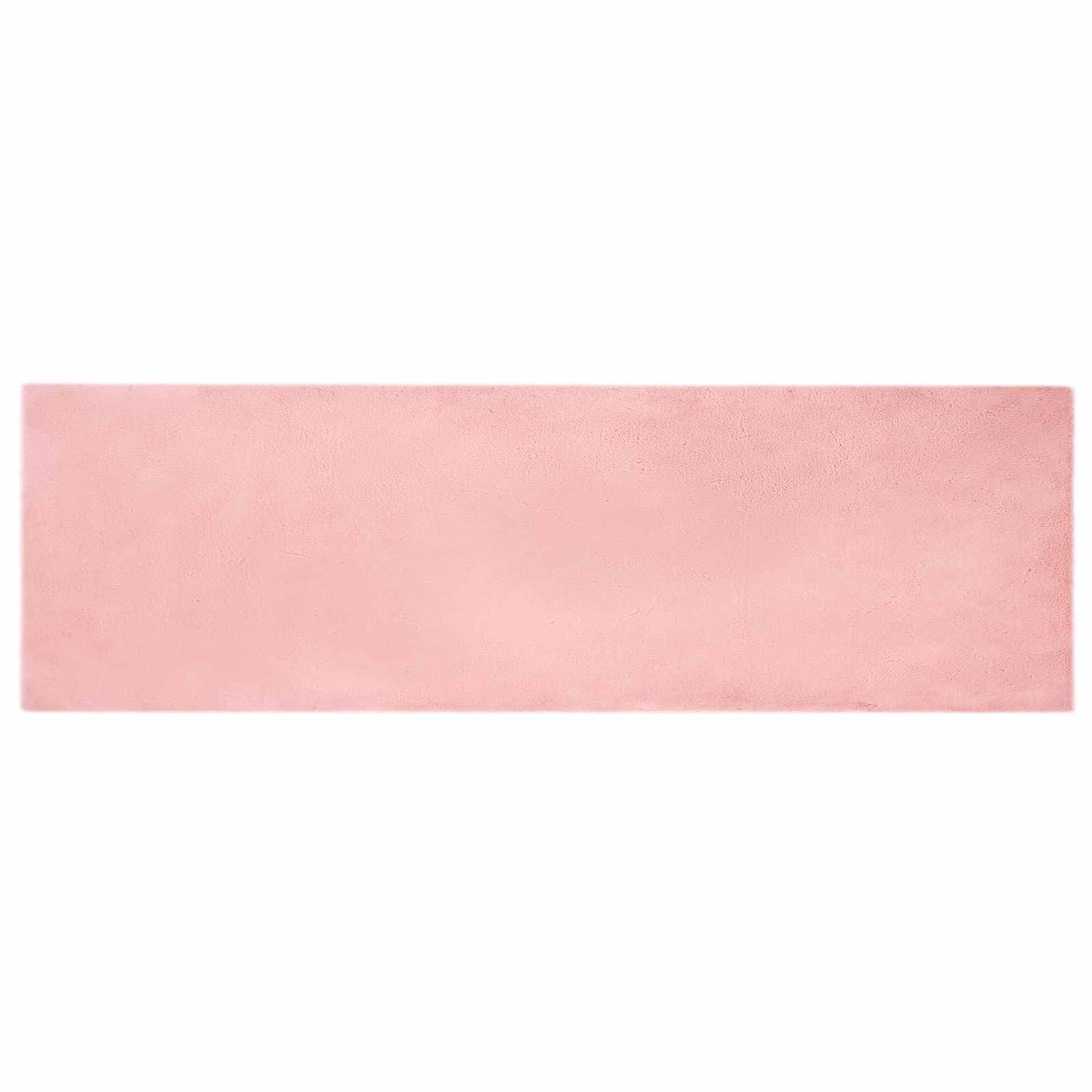 vidaXL Tapis de lapin en fausse fourrure Olite Rose 80 x 250 cm Polyester