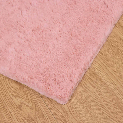 vidaXL Kunstfell Hasen Teppich Olite Rosa 100 x 200 cm Polyester