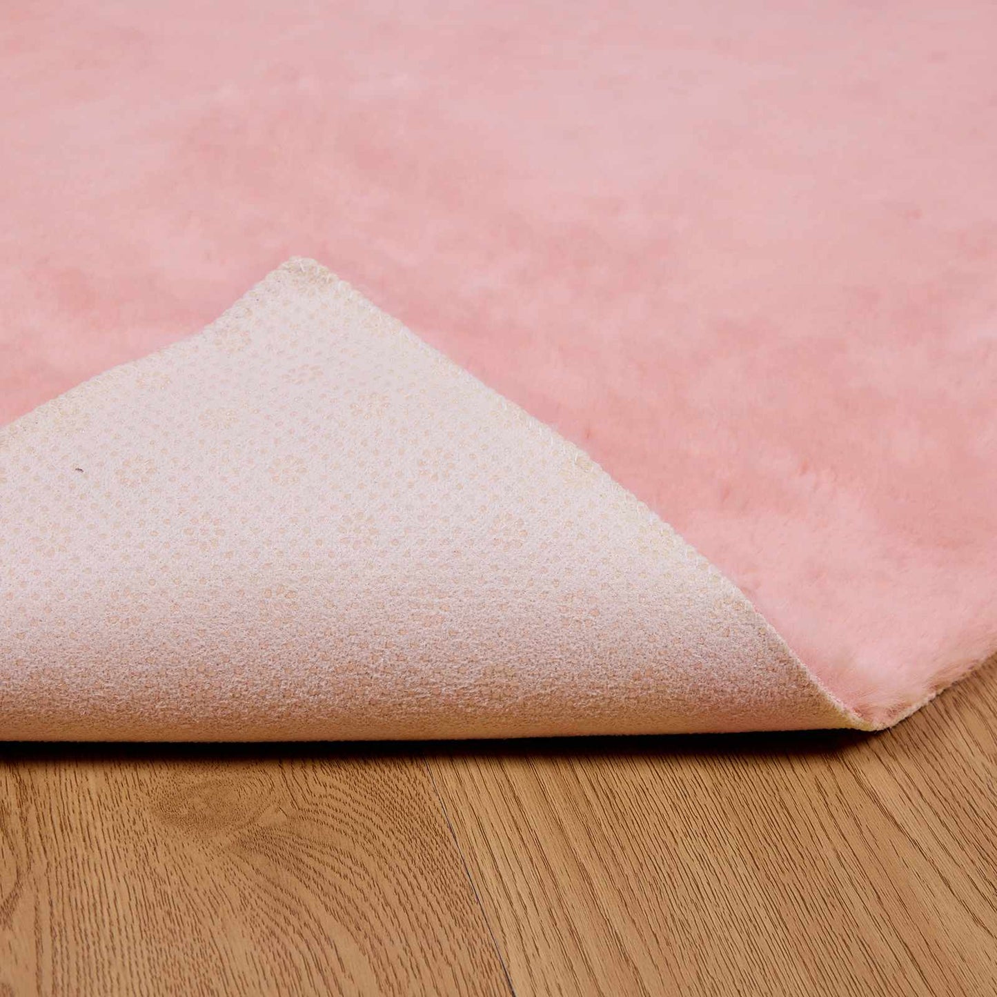 vidaXL Kunstfell Hasen Teppich Olite Rosa 100 x 200 cm Polyester
