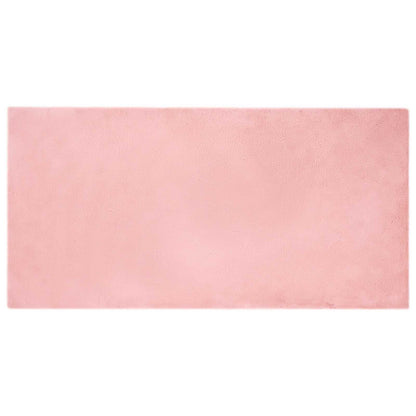vidaXL Kunstfell Hasen Teppich Olite Rosa 100 x 200 cm Polyester