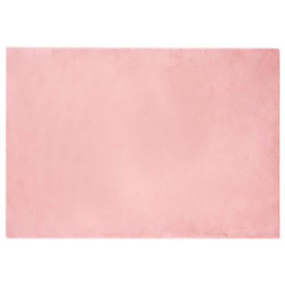 vidaXL Kunstfell Hasen Teppich Olite Rosa 140 x 200 cm Polyester