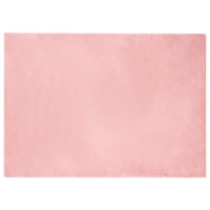 vidaXL Tapis en fausse fourrure de lapin Olite Rose 200 x 280 cm Polyester