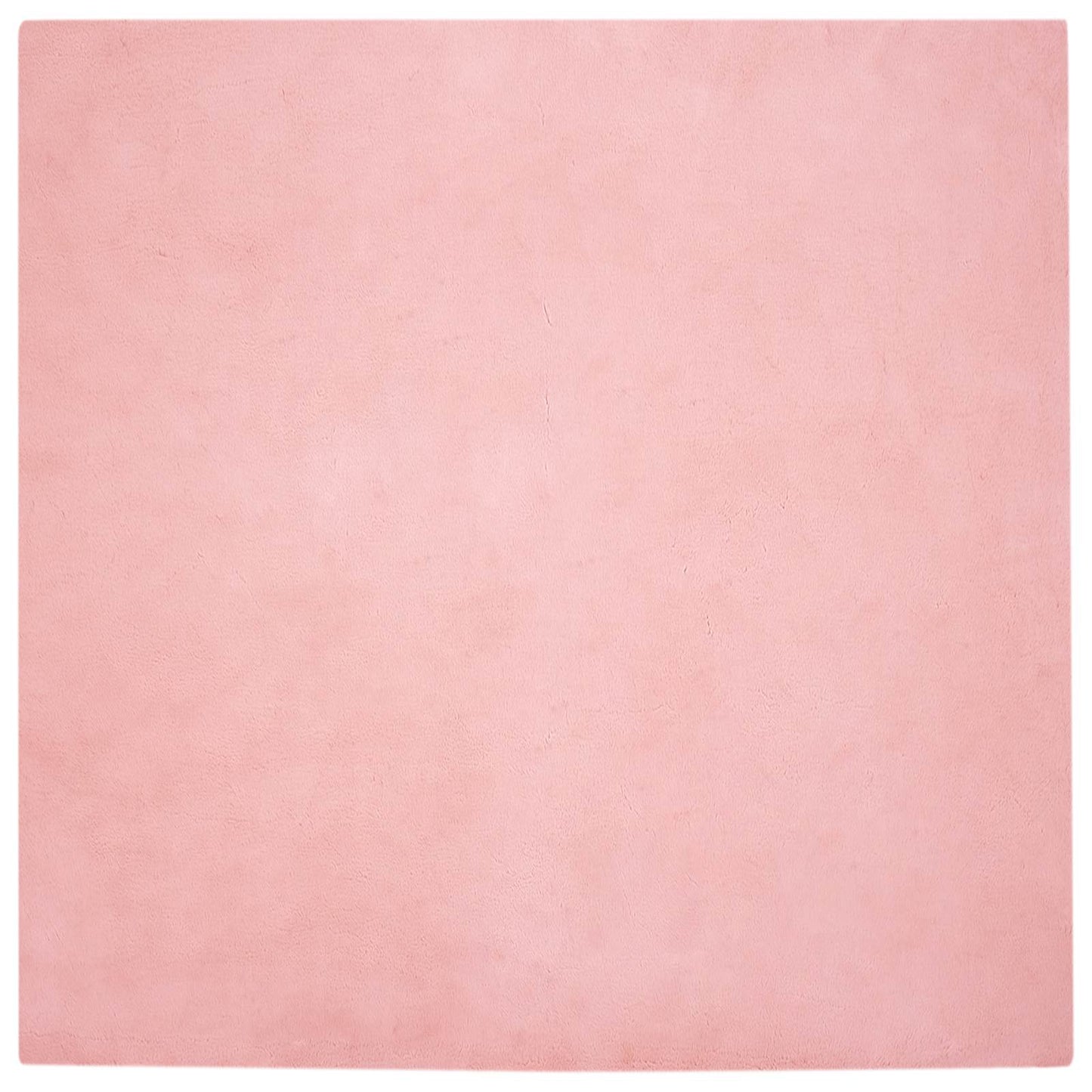 Rutschfester Kunstfellteppich Olite Rosa 240 x 240 cm Polyester