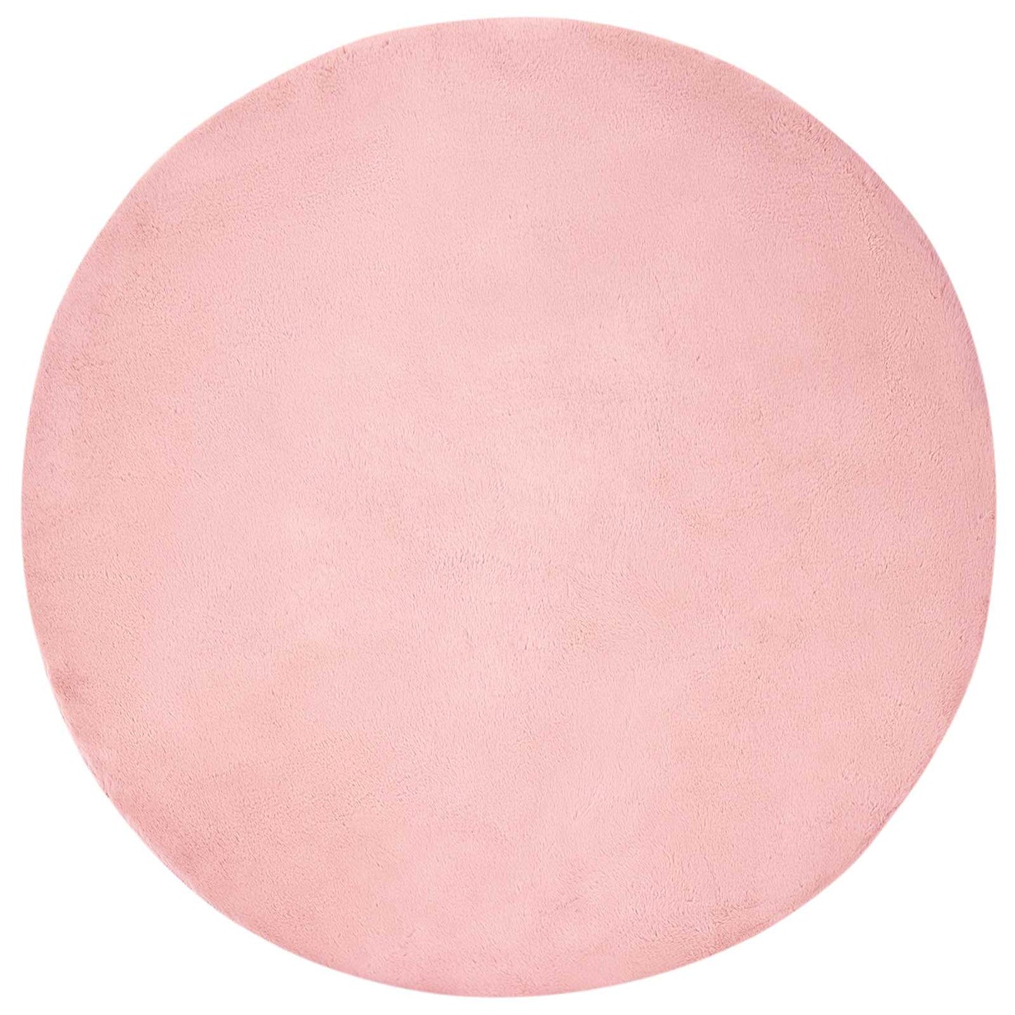 Rutschfester Kunstfellteppich Olite Rosa Ø 100 cm Polyester