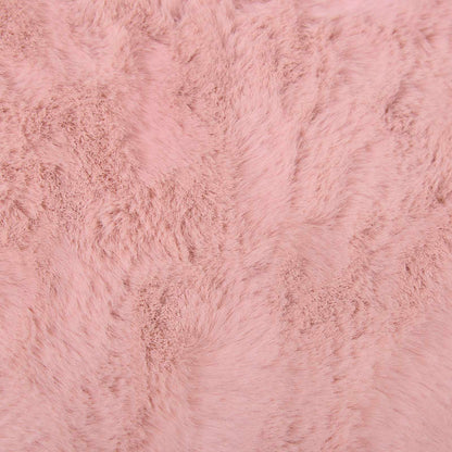 Rutschfester Kunstfellteppich Olite Rosa Ø 200 cm Polyester