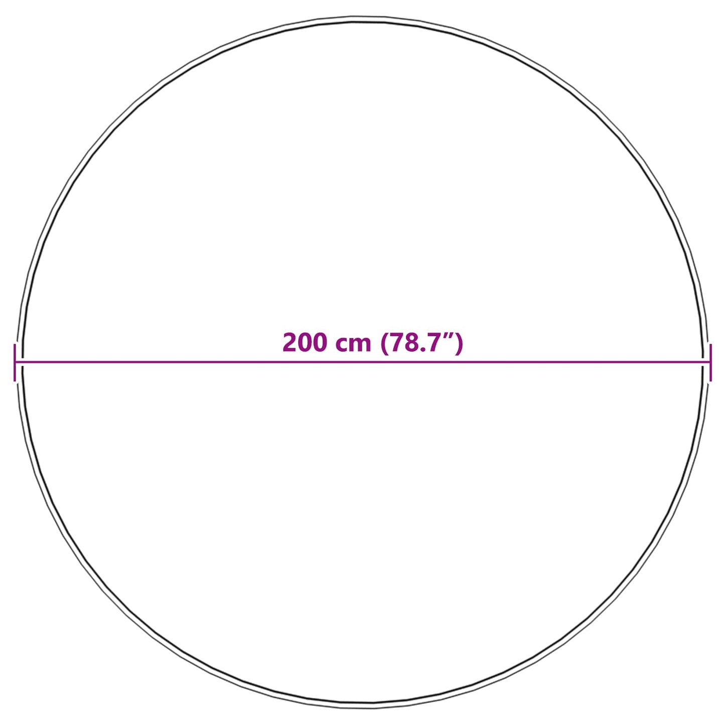 Rutschfester Kunstfellteppich Olite Rosa Ø 200 cm Polyester