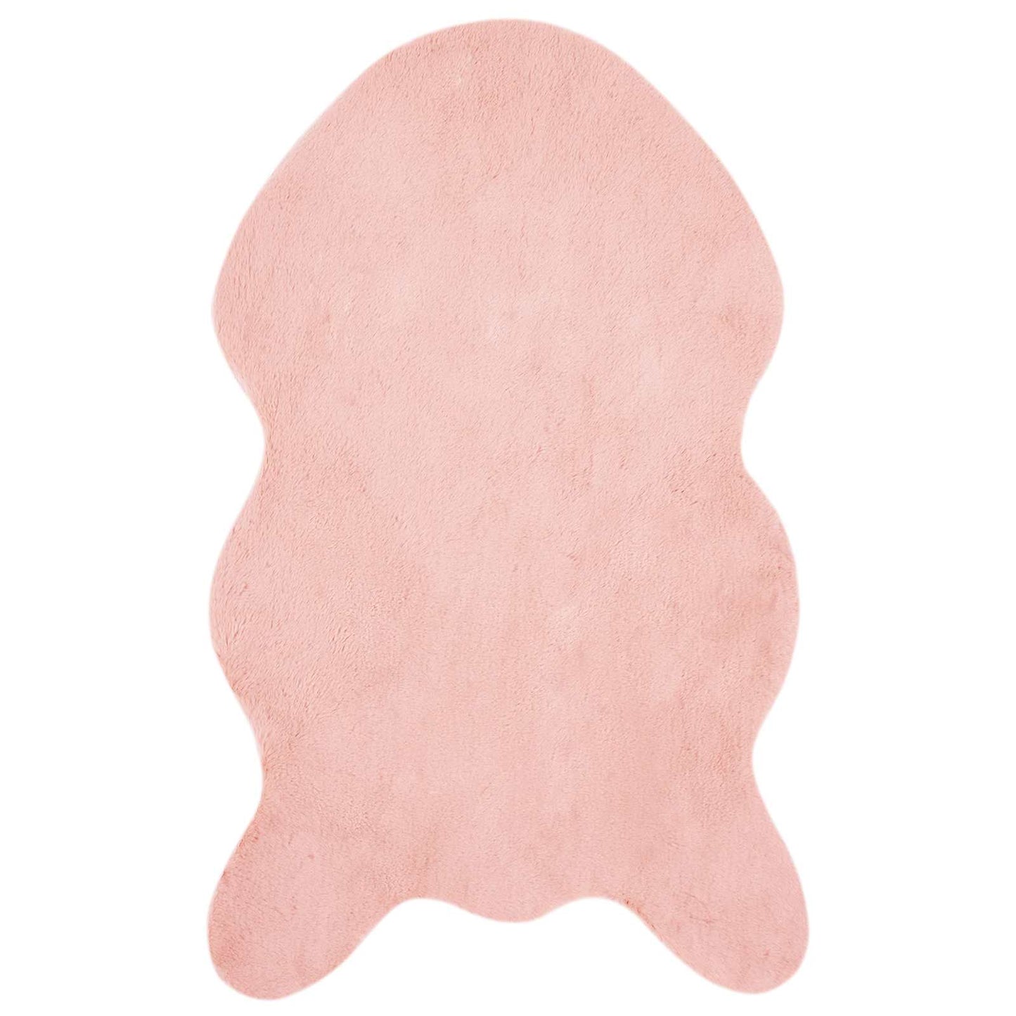 vidaXL Kunstfell Hasen Teppich Olite Rosa 50 x 80 cm Polyester