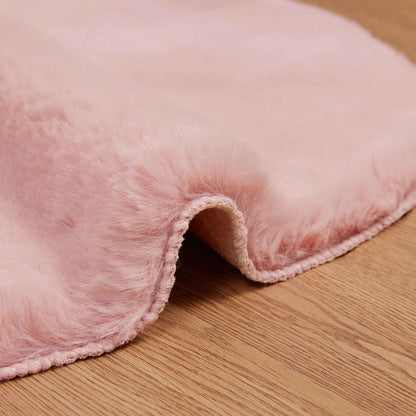 vidaXL Kunstfell Hasen Teppich Olite Rosa 60 x 90 cm Polyester