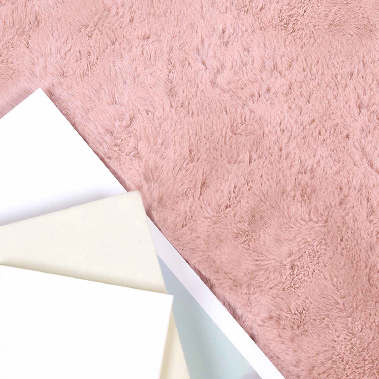 vidaXL Kunstfell Hasen Teppich Olite Rosa 60 x 90 cm Polyester