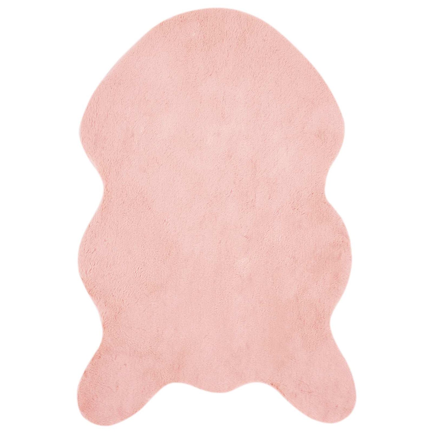 vidaXL Kunstfell Hasen Teppich Olite Rosa 60 x 90 cm Polyester